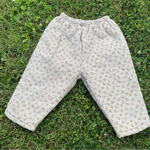 NWT New Anggo Magpies bakery floral quilted like lined kids sweatpants pants L